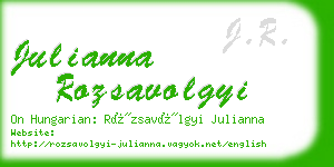 julianna rozsavolgyi business card